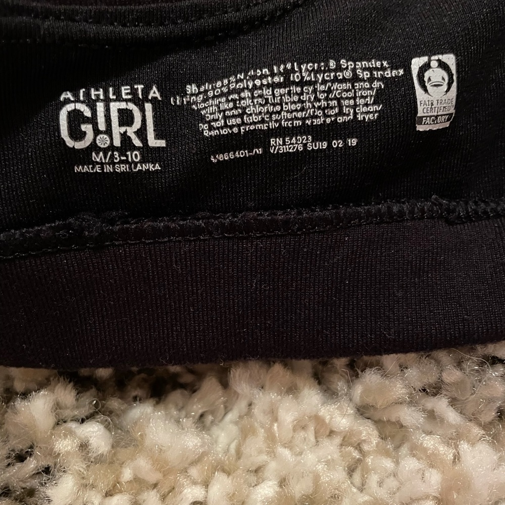 Athleta Girl Upbeat Sports Bra Black - Picture 4 of 4